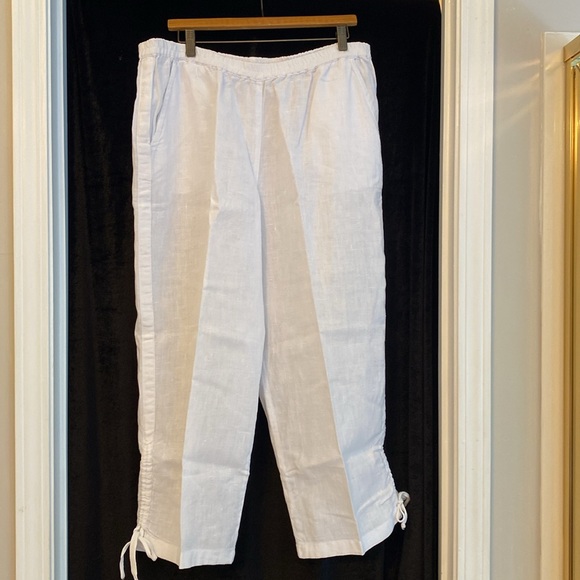 Chico’s woman’s 100% linen capris pants, size Chico’s 3 - Picture 4 of 8